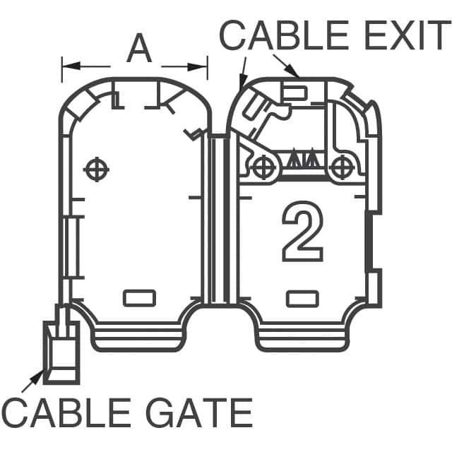 5749915-2 TE Connectivity AMP Connectors  Capots de connecteurs D-Sub en forme de D